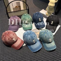 Trendy Retro Hat Designer Men Women Baseball Cap Washed Ripped Hat Outdoor Travel Sunshade Hat Cotton Sports Leisure Cap