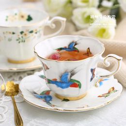 Teaware Sets European Style Pastoral Small Luxury Bone China Coffee Cup Ceramic English Afternoon Tea Nordic Flower