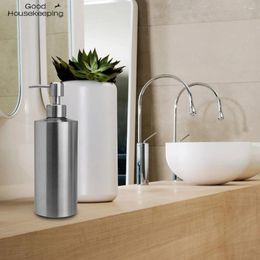 Liquid Soap Dispenser Lotion Bottle Refillable Stainless Steel Pump Home El Manual Press Shower Gel Kitchen Freestanding