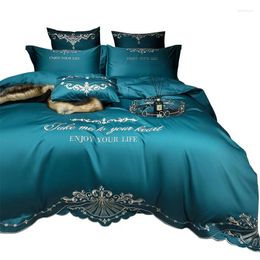 Bedding Sets Fashion Europe Smooth Soft Cotton Set Luxury Romantic Bedroom Cover Sleeping Breathable Design Sabanas Home Decor Ec50ct