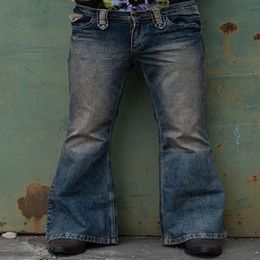 Ins punk men's Bell-bottoms autumn and winter high-end nostalgic high waist jeans men M513 52