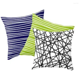 Pillow 45x45cm Cute Unique Cover Striped Print Throw Pillowcase Home Gift FBE3