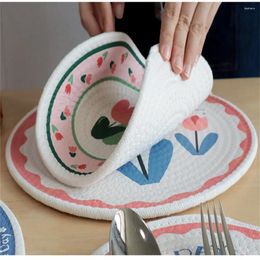 Table Mats Tableware Cups And Coasters Rich Beautiful Colors Good Anti Slip Wear Resistance Effect Soft Tough Placemat