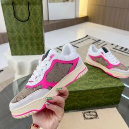 New Designer Shoes Re-web Sneakers shoe Print Check Trainer Platform Striped Sneakers Vintage suede shoes Women lace-up round toe platform outdoor shoes