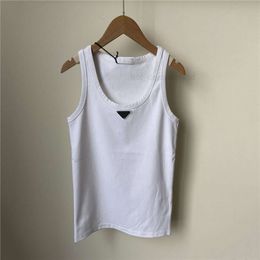 Summer Tank Top Women Tops Tees Crop Sexy Shoulder Black Casual Sleeveless Backless Shirts Luxury Designer Solid Colour Vest 48I7 BETQ 8REZ