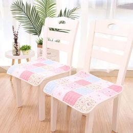 Pillow Four Season Cotton Breathable Home Dining Chair Pastoral Style Square Non-slip Mat School Office Sedentary