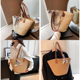 Beach Bags Summer Evening Popular Straw Woven High-capacity for Women's Leisure Vacation Photography Versatile Single Tote