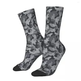 Men's Socks Camouflage Deepgray Black Retro Vintage Classic Style Drawstring Hiking Pouch 3D Print Backpack Boy Girls Mid-calf