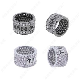 Brand High version Westwoods new autumn and winter super cool straight tube letter unisex men womens ring Nail