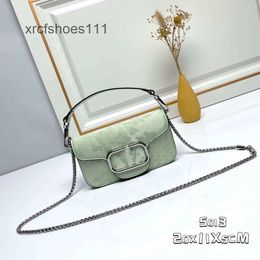 Stud Summer Leather Art Event Rock White National Style Vo Lady Embroidery Purse Wool 2024 Chain Valentteno Handheld Small Bags Handbag New Square Bag QX8C