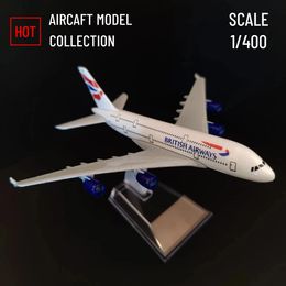 1 400 Metal Aircraft Model Replica British Airways A380 Airplane Scale Miniature Art Decoration Diecast Aviation Toy Gift 240510