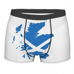 Underpants Mens Scotland Flag Underwear Printed Boxer Shorts Panties Male Polyester Drop Delivery Apparel Dhs3V