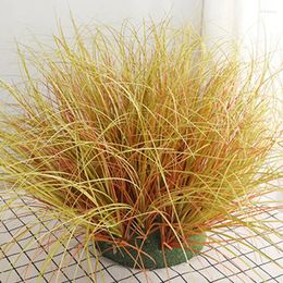 Decorative Flowers Artificial Dandelion Onion Grass Single Branch Fake Pampas Reed Wheat Greenery Cattail Plants Wedding Garden Home