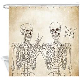 Shower Curtains Retro Skulls Curtain Day Of Death Bathroom Decor Set Bath