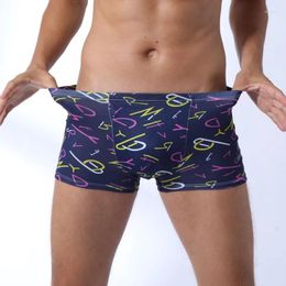 Underpants 2024 Fasion Boxers Men Underwear Letter Print Boxer Shorts Homme Male Comfortable Men's Breathable Panties