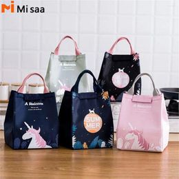 Dinnerware Cartoon Cooler Lunch Bag Student Thickened Cute Bento Pouch Dinner Insulation For Students Thermal
