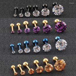Stud Earrings Alisouy Earring Fashion Jewellery Four Prong Set Clear CZ16G Tragus Ear For Women Piercing
