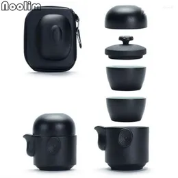Teaware Sets Ceramic Portable Travel Tea Set With A Storage Bag Chinese Gaiwan Office Convenient Teacups Teapot Drinkware