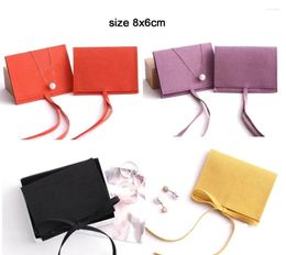 Gift Wrap 10 Pcs Per Bag Folded Microfiber Velvet Jewelry Pouches Package Presents Bags Can Be Customized