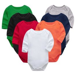 Rompers Autumn and Winter Female Baby Tight Clothing Newborn Male Baby Long sleeved Pure Cotton 0-24 Months Infant ClothingL2405