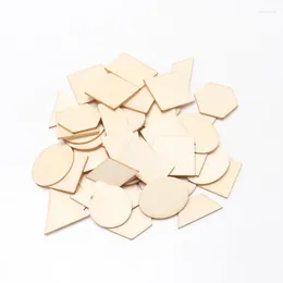 Decorative Figurines Mix Natural Wooden Square Ornament Handmade Crafts Accessory Home Decoration Scrapbookings Painting DIY 10-20mm 100pcs