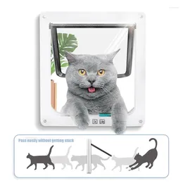 Cat Carriers Dog Flap Door 4 Colour ABS Plastic Pet With Way Security Lock Small Gate Kit 3 Size Available
