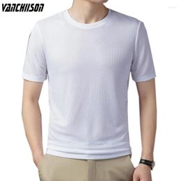 Men's T Shirts Men Shirt Tops Short Sleeve For Summer O Neck Solid Black White Casual Male Fashion Clothing 00786