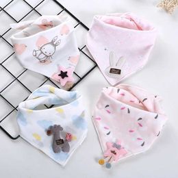 O1BU Bibs Burp Cloths 4 pieces/batch baby bibs cotton free d240513