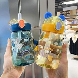 Water Bottles For School Boys Girl Cup With Straw Leakproof Travel Kettle Drinking Jugs Kids Bottle
