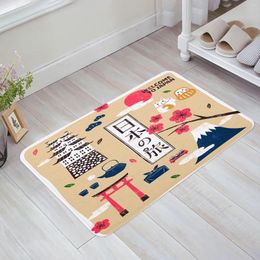 Carpets Japan Cherry Blossom Culture Travel Kitchen Doormat Bedroom Bath Floor Carpet House Hold Door Mat Area Rugs Home Decor