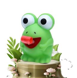 New Funny Decompression Squeeze Spit Tongue Small Frog Creative Simulation Frog Children Pinch Music Fidget Toys