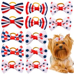 Dog Apparel 30PCS Hair Accessories Pet Bowknot Handmade Decorate For Puppy Headwear Rubber Bands Bows Pets Supplies