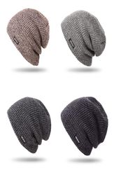 Winter Popular Handmade Multi Colours Woollen Yarn Resistance Cold Beanie Cap for Mens Gift8214611