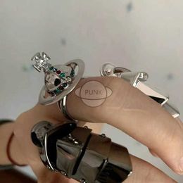 Designer Westwoods can open three-dimensional colored diamond Saturn Poison Yao ring becoming an internet celebrity Nail SA60