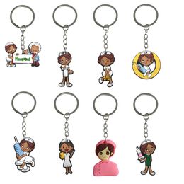 Keychains Lanyards Nurse Keychain Key Chain For Party Favors Gift Car Bag Keyring Backpacks Suitable Schoolbag Classroom Prizes Birthd Otfjg
