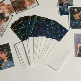 Frames 3 Inch Heart Love Laser Flashing Card Sleeves Protector For Po Cards Holder Double Layer Holographic Foil Protective Films