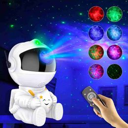 Night Lights Astronaut Star Projector Night Light with Remote Control 360 Adjustable Design Bedroom Nebula Galaxy Projector Lights Childrens Gift S240513