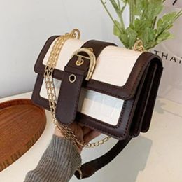 Shoulder Bags Pattern Square Crocodile Crossbody Bag 2024 Fashion Quality PU Leather Women's Designer Handbag Chain Messenger