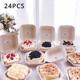 Take Out Containers 24PCS Disposable Lunchbox Bento Food Baking Dessert Cake Bowl Packaging Burger Snack Boxes Microwavable Home