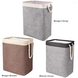 Laundry Bags Cotton Linen Basket Toy Household Sundries Storage Bag Detachable Bracket Foldable Dirty Clothes