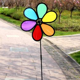 Garden Decorations Colourful Yard Windmill Decoration Spinners Cloth Flower Outdoor Kids Toy For Lawn