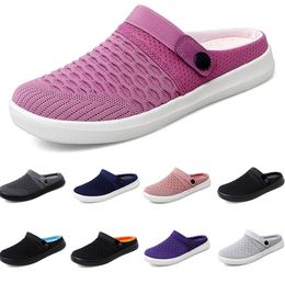 2024 Mesh Slippers Cushion Slip-On summer Women Walking Shoes black pink purple GAI Platform Slippers Wedge Female Sneaker size 36-45 F56