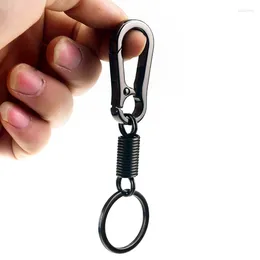 Hooks 1 PCS Car Key Ring Simple Strong Carabiner Shape Waist Pendant Climbing Hook Chain Gift Interior