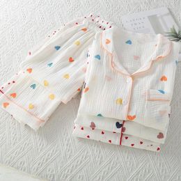Home Clothing Pyjamas For Women Summer Pyjamas Set Pure Cotton Underwear Short Sleeve Sleepwear Women's Lingerie Floral Suit
