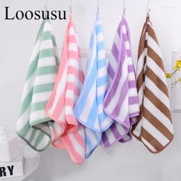 Towel Loosusu Stripes Absorbent Quick Drying Bath Soft Adults Face Hand Towels Bathroom Microfiber Swim