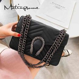 Bag Luxury Designer Bags Women Messenger PU Leather Handbags And Purses Chic Female Chains Shoulder Handbag Snake Decoration 2024