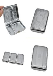 Metal Retro Cigarette Case Silvery Plated Reflection Open Lid Containers Strong Rectangle Cases Smoking Portable 5 5xb G25827657