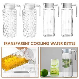 Water Bottles 1.1L Large Capacity Plastic Fruit Juice Milk Pot Bar Party Wine Bottle Beverage Cold Kettles Anti-fall Pitcher 2Pcs