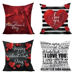 Pillow Valentine's Day Colorful Cover Throw Case For Home Chair Sofa Decoration Square Pillowcases