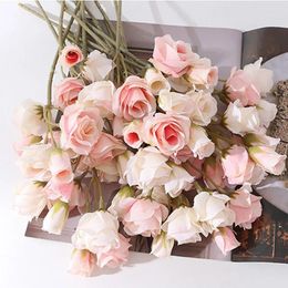 Decorative Flowers 36 Heads Artificial Rose Lifelike Flower Bundle Bridal Bouquet Floral Arrangement Home Decoration Party Supplies Gift